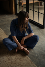 Load image into Gallery viewer, Navy Linen Beach Shirt
