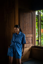Load image into Gallery viewer, Bright Blue Linen Shorts
