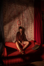 Load image into Gallery viewer, Maroon Linen Long Sleeve Shirt
