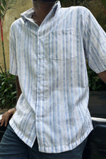 Load image into Gallery viewer, Blue Aztec Oversized Shirt
