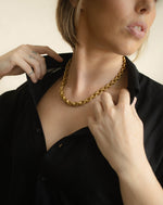 Load image into Gallery viewer, Hand-Crafted Chunky Brass Necklace
