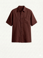 Load image into Gallery viewer, Maroon Linen Beach Shirt

