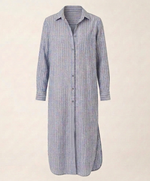 Load image into Gallery viewer, Maxi Shirt Dress - Blue Pin Stripe
