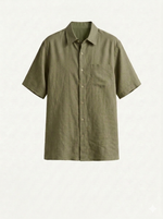 Load image into Gallery viewer, Green Linen Beach Shirt
