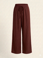 Load image into Gallery viewer, Maroon Linen Trousers
