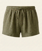 Load image into Gallery viewer, Green Linen Shorts
